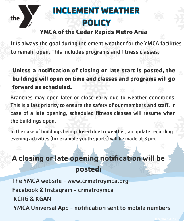 HELEN G. NASSIF YMCA CEDAR RAPIDS YMCA of the Cedar Rapids Metro Area